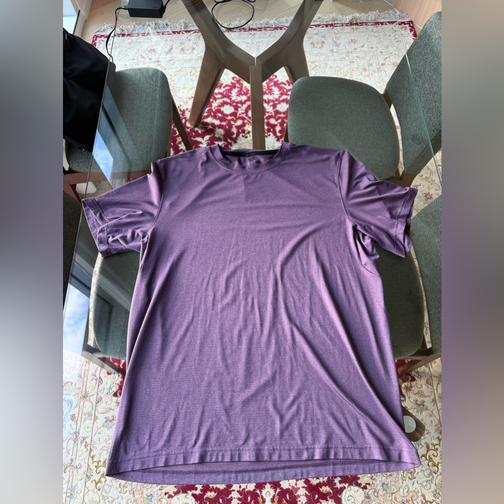 Lululemon License to Train Relaxed Short-Sleeve Shirt, Men’s L - Grape Thistle